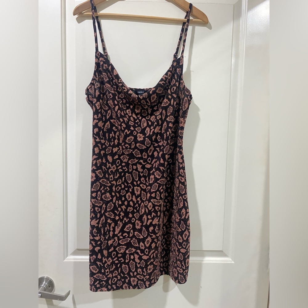 Sparkly Leopard Mini Dress